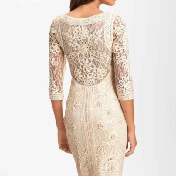**HOST PICK**NWT SUE WONG NOCTURNE | Lace Dress 3/4 Sleeves US6 #N2111 Turquoise - Picture 1 of 9